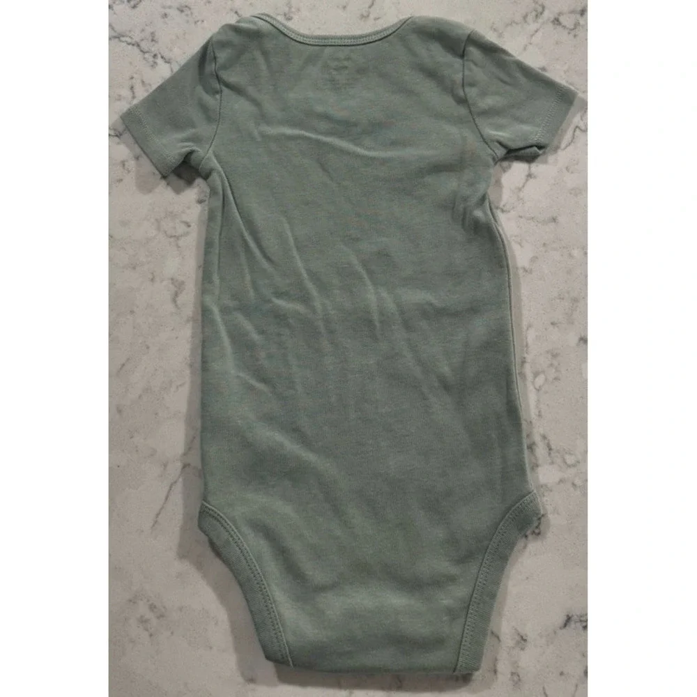 Carter's Baby Boy Bodysuit Sage Green Short Sleeve Cotton One Piece 18 Months